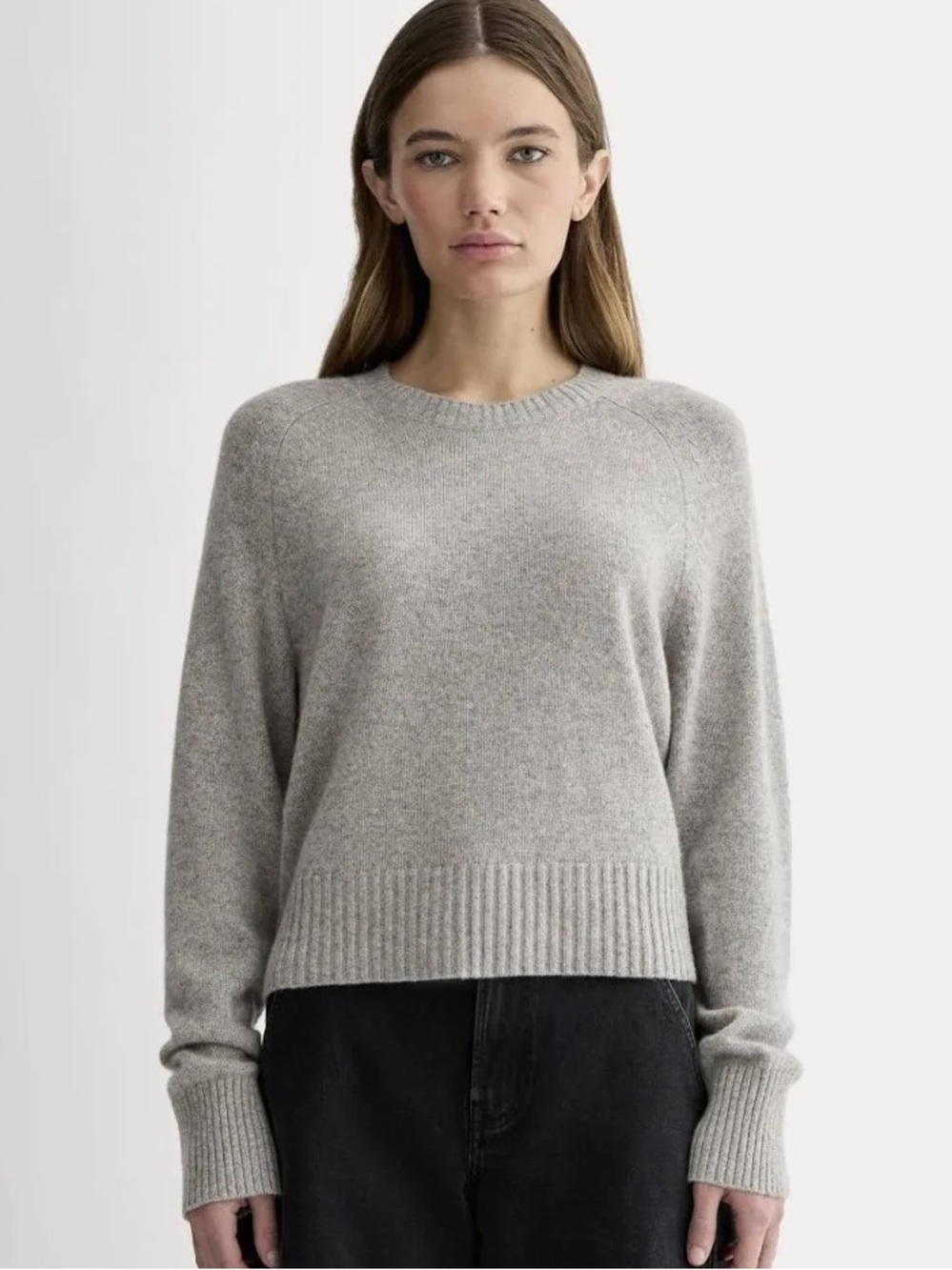 Everlane THE BOXY CREW IN CASHMERE XS